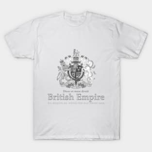 British Empire - black and white coat of arms T-Shirt